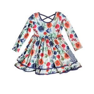Cheeky Plum tiered floral dress with pockets